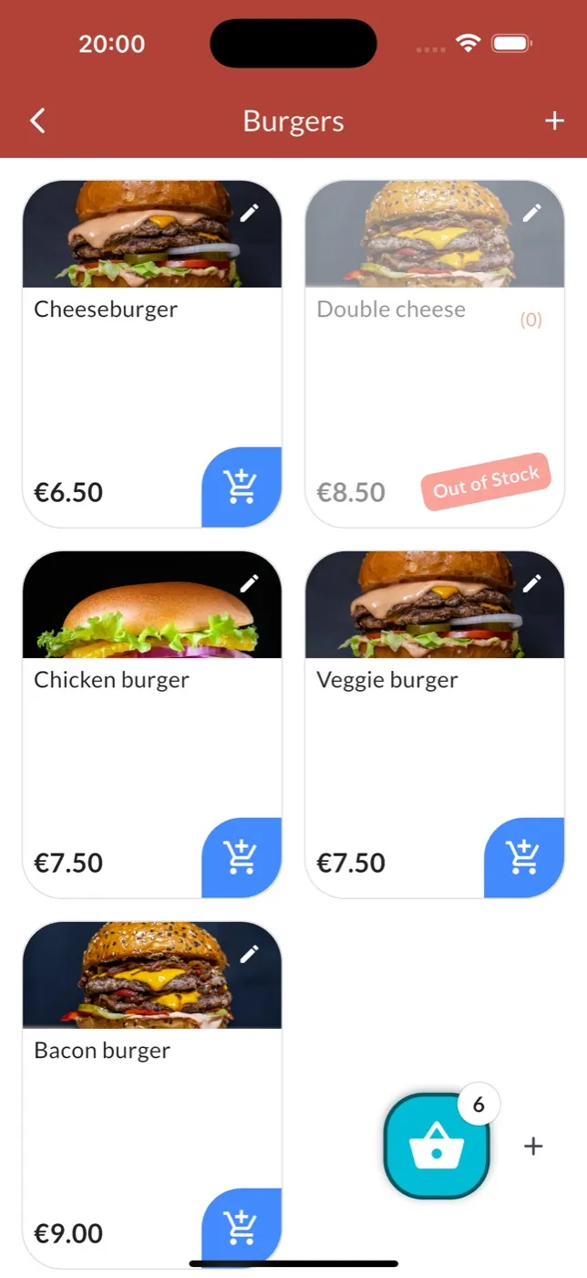 Ang mga produkto ng isang category sa app sa iPhone